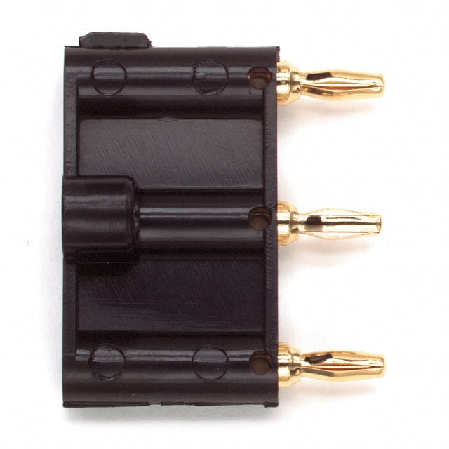 4653-0 Pomona Electronics                                                                    MINI TRIPLE BANANA PLUG BLACK