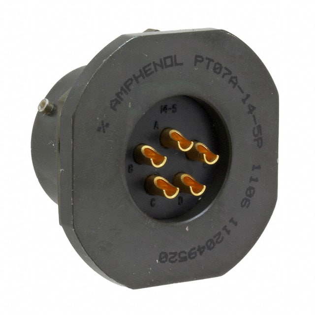 PT07A-14-5P Amphenol Industrial Operations                                                                    CONN RCPT MALE 5POS SOLDER CUP