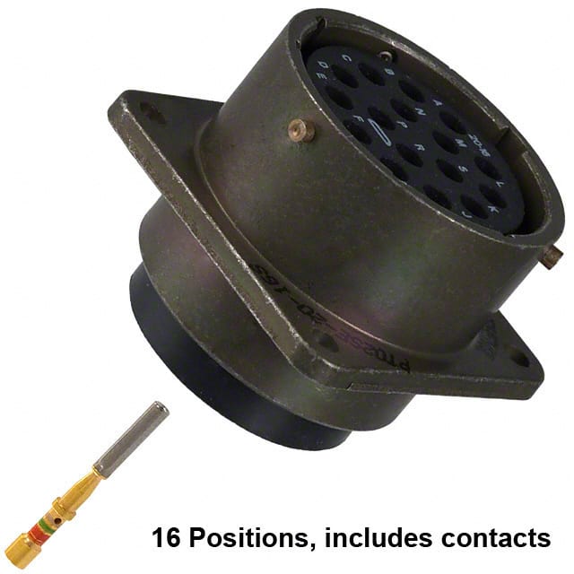 PT02SE-20-16S(025) Amphenol Industrial Operations                                                                    CONN RCPT FMALE 16POS GOLD CRIMP