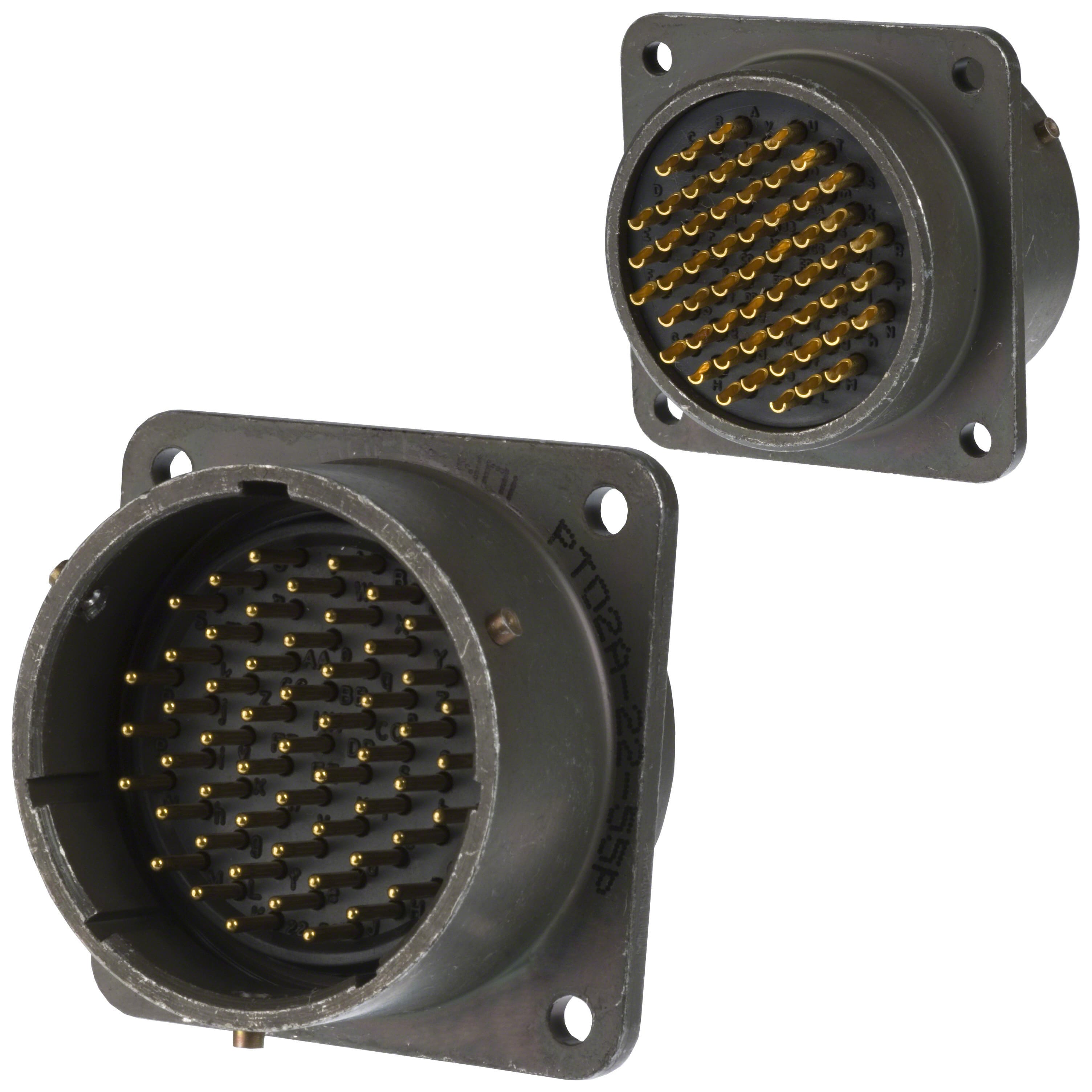 PT02A-22-55P(025) Amphenol Industrial Operations                                                                    CONN RCPT MALE 55POS SOLDER CUP