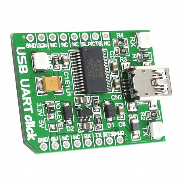 MIKROE-1203 MikroElektronika                                                                    BOARD USB UART CLICK