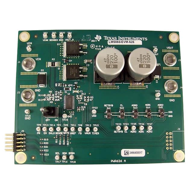 LM5066IEVM-626 Texas Instruments                                                                    EVAL MODULE FOR LM5066I