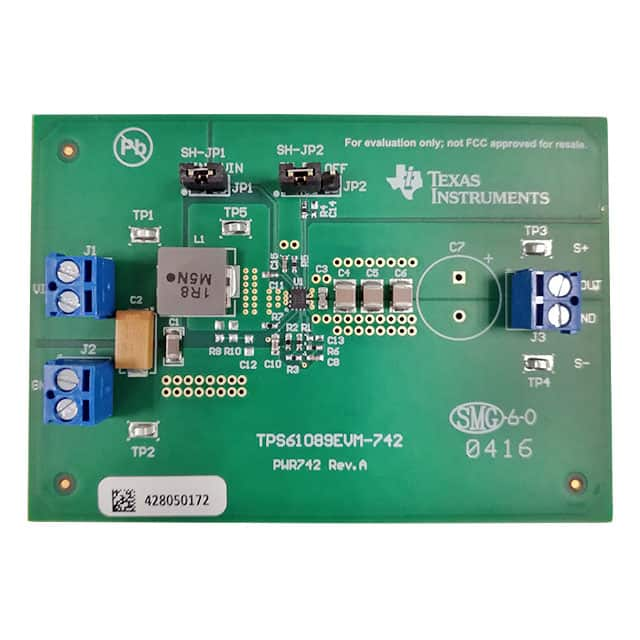 TPS61089EVM-742 Texas Instruments                                                                    EVALUATION MODULE