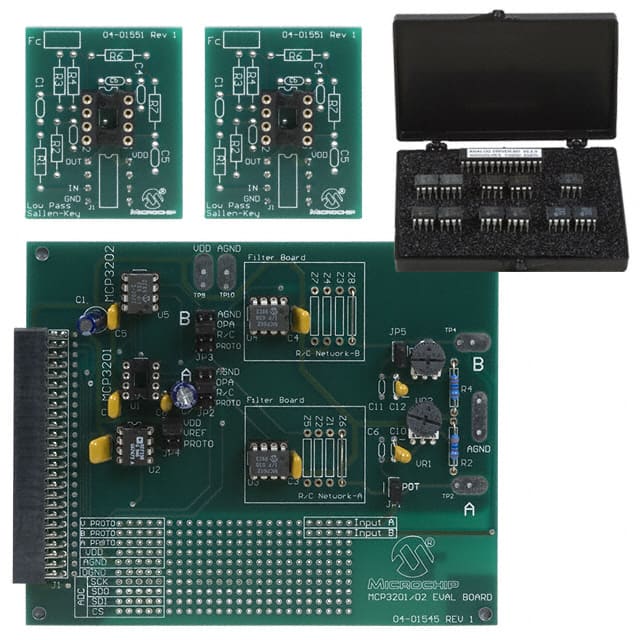 DV3201A Microchip Technology                                                                    BOARD DGHTR SNGL/DUAL MCP3201/02