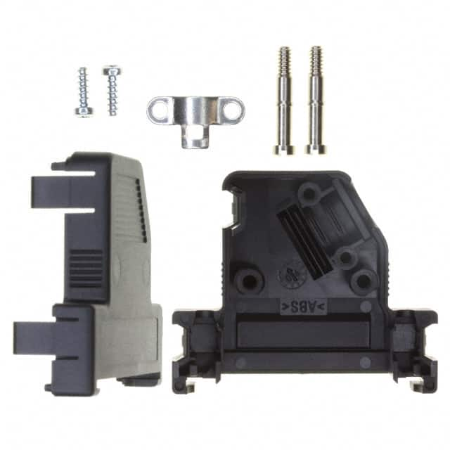 950-015-010R011 NorComp Inc.                                                                    BACKSHELL 15POS 60DEG PLASTIC