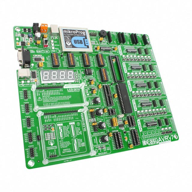 MIKROE-1385 MikroElektronika                                                                    DEV SYSTEM EASYAVR V7