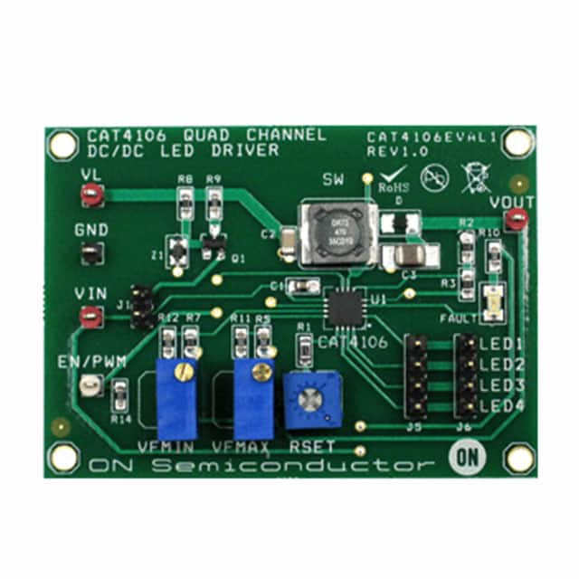 CAT4106AGEVB ON Semiconductor                                                                    EVAL BOARD DC-DC CONV LED DVR