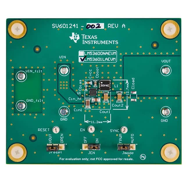 LM53601LAEVM Texas Instruments                                                                    EVALUATION MODULE