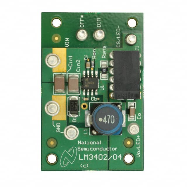 LM3404MREVAL Texas Instruments                                                                    BOARD EVALUATION LM3404MR