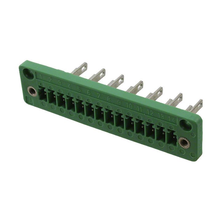 1829455 Phoenix Contact                                                                    TERM BLK HEADER 14POS GREEN