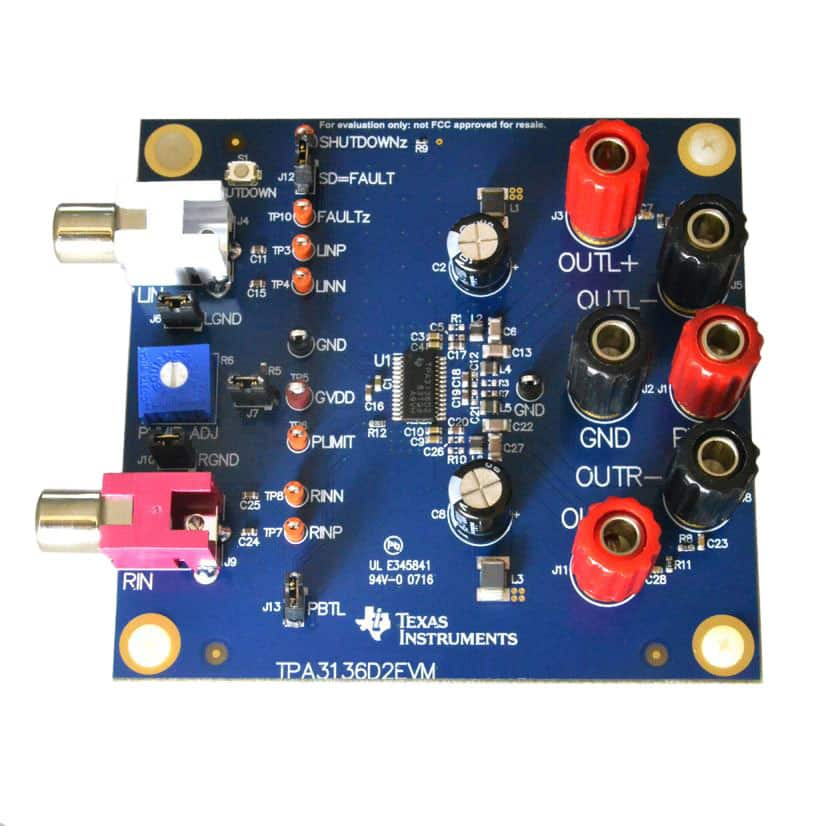 TPA3136D2EVM Texas Instruments                                                                    EVAL BOARD FOR TPA3136D2