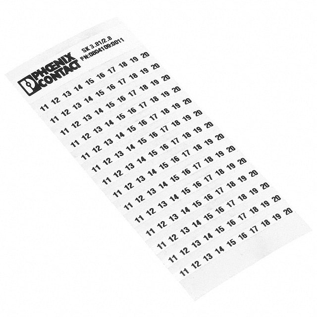 0804109:0011 Phoenix Contact                                                                    ADHESIVE MARKER CARD 11-20