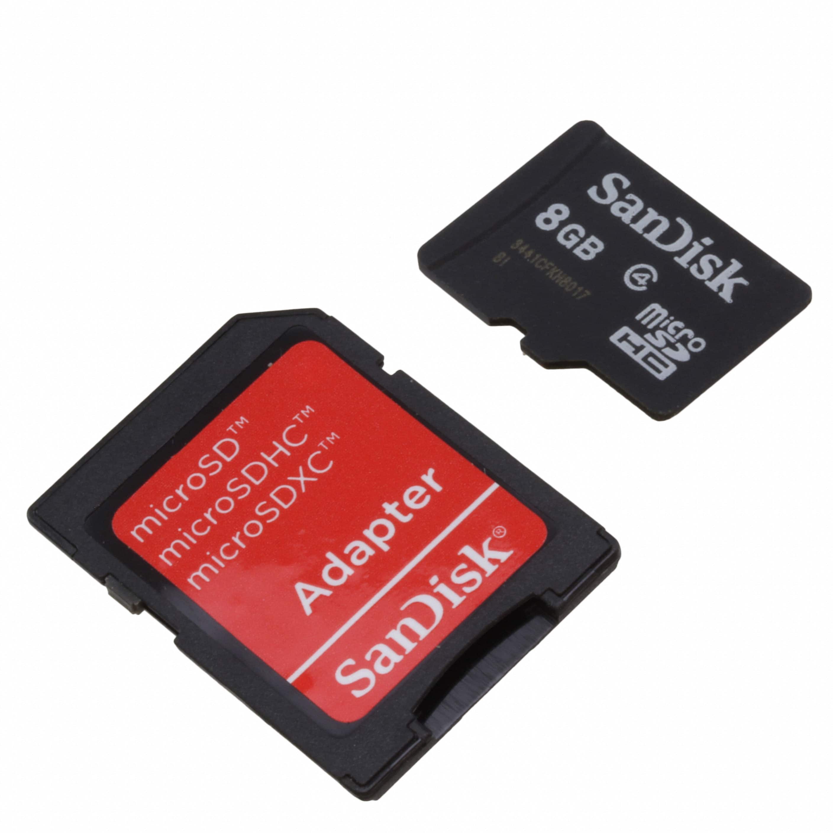 MIKROE-1283 MikroElektronika                                                                    MICROSD CARD 8GB WITH ADAPTER