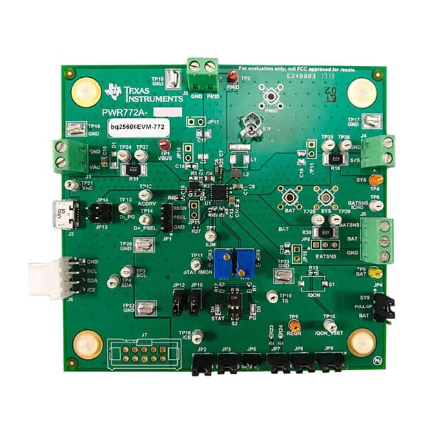 BQ25606EVM-772 Texas Instruments                                                                    EVAL BOARD FOR BQ25606