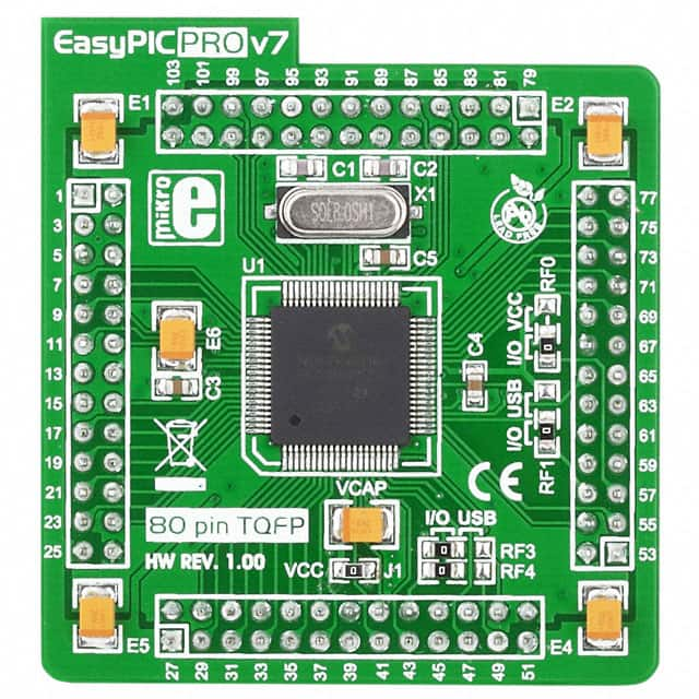 MIKROE-999 MikroElektronika                                                                    MCU CARD PIC PRO V7 PIC18F8520