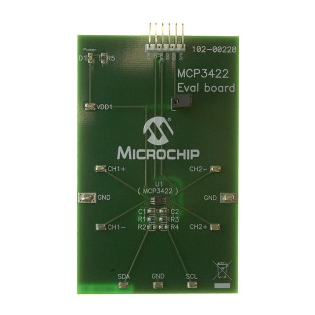 MCP3422EV Microchip Technology                                                                    BOARD EVAL MCP3422 PICKIT SERIAL