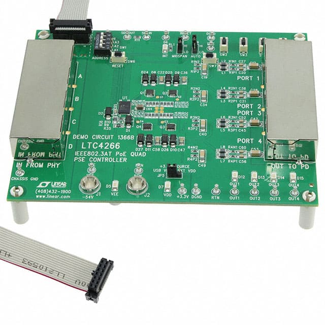 DC1366B Linear Technology/Analog Devices                                                                    LTC4266 DEMO BOARD 25.5W POE+ 4-