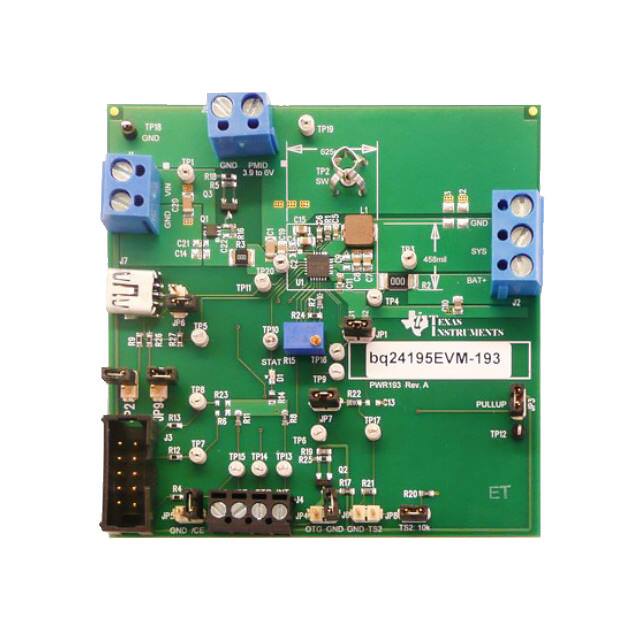 BQ24195LEVM-193 Texas Instruments                                                                    MODULE EVAL FOR BQ24195L-193