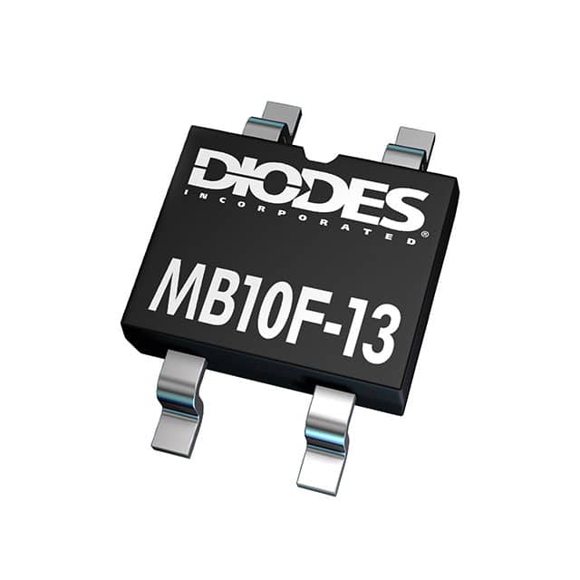 MB10F-13 Diodes Incorporated                                                                    BRIDGE RECT 1PHASE 1KV 800MA MBF