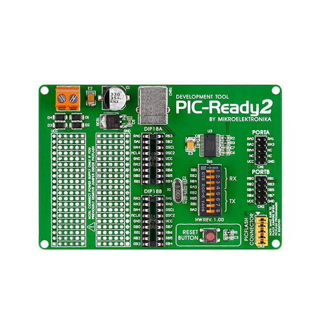 MIKROE-414 MikroElektronika                                                                    PIC-READY2 BOARD