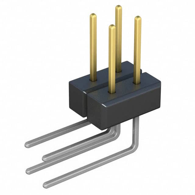 PBC02DBBN Sullins Connector Solutions                                                                    CONN HEADER .100 DUAL R/A 4POS