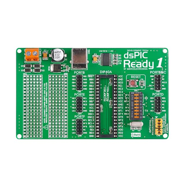 MIKROE-449 MikroElektronika                                                                    DSPIC-READY1 BOARD