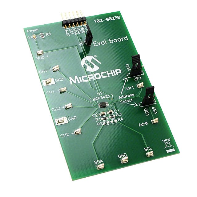 MCP3423EV Microchip Technology                                                                    BOARD EVAL 18BIT 2CH ADC MCP3423