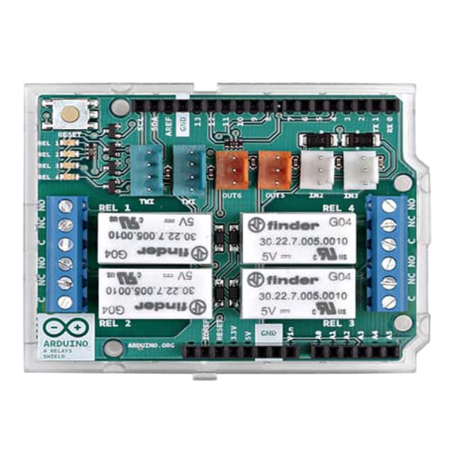 A000110 Arduino                                                                    ARDUINO 4 RELAYS SHIELD