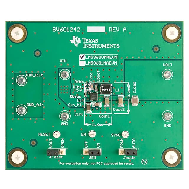 LM53600MAEVM Texas Instruments                                                                    EVALUATION MODULE