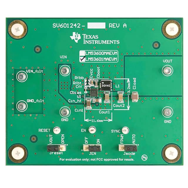 LM53601MAEVM Texas Instruments                                                                    EVALUATION MODULE