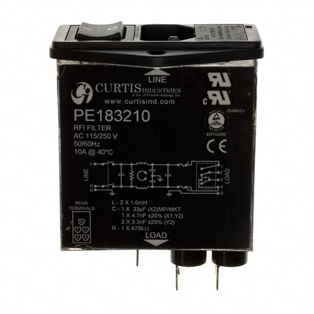 PE183210 Curtis Industries                                                                    PWR ENT MOD RCPT IEC320-C14 PNL