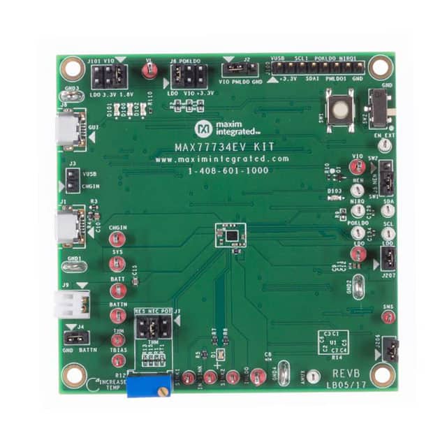 MAX77734EVKIT# Maxim Integrated                                                                    EVAL MAX77734 PMIC LI+