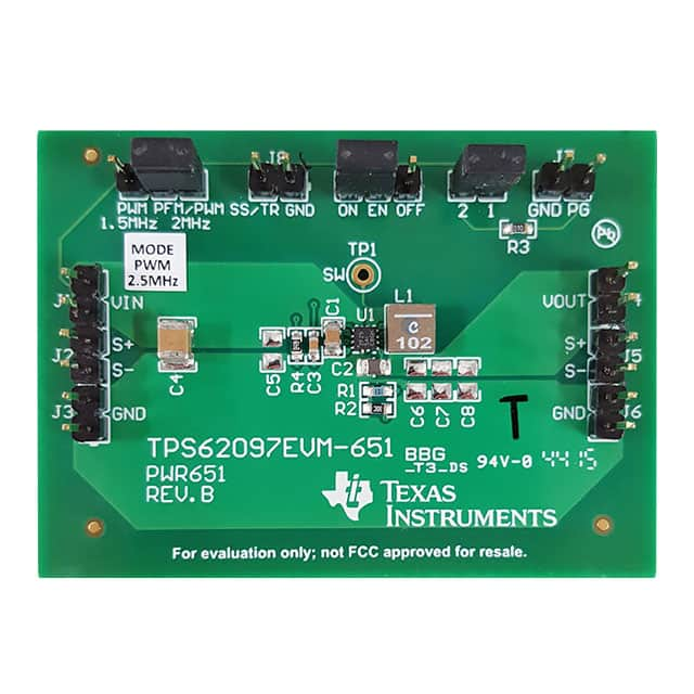 TPS62097EVM-651 Texas Instruments                                                                    EVALUATION MODULE