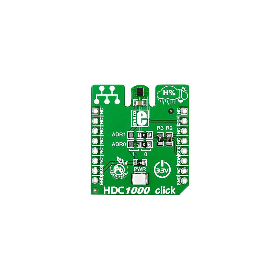 MIKROE-1797 MikroElektronika                                                                    DEV BOARD HDC1000 CLICK BOARD