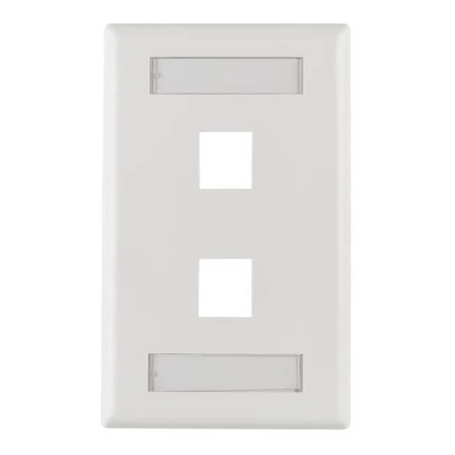 FPIDUAL-W HellermannTyton                                                                    FACEPLATE SNGL GANG 2PORT WHITE