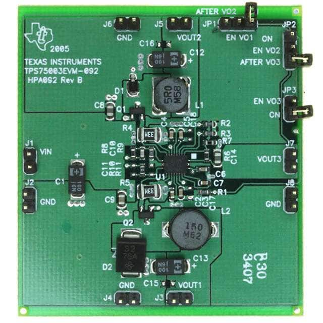 TPS75003EVM-092 Texas Instruments                                                                    EVALUATION MODULE FOR TPS75003