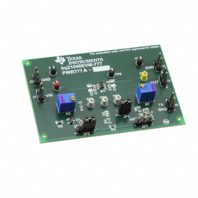 BQ21040EVM-777 Texas Instruments                                                                    EVAL BOARD FOR BQ21040