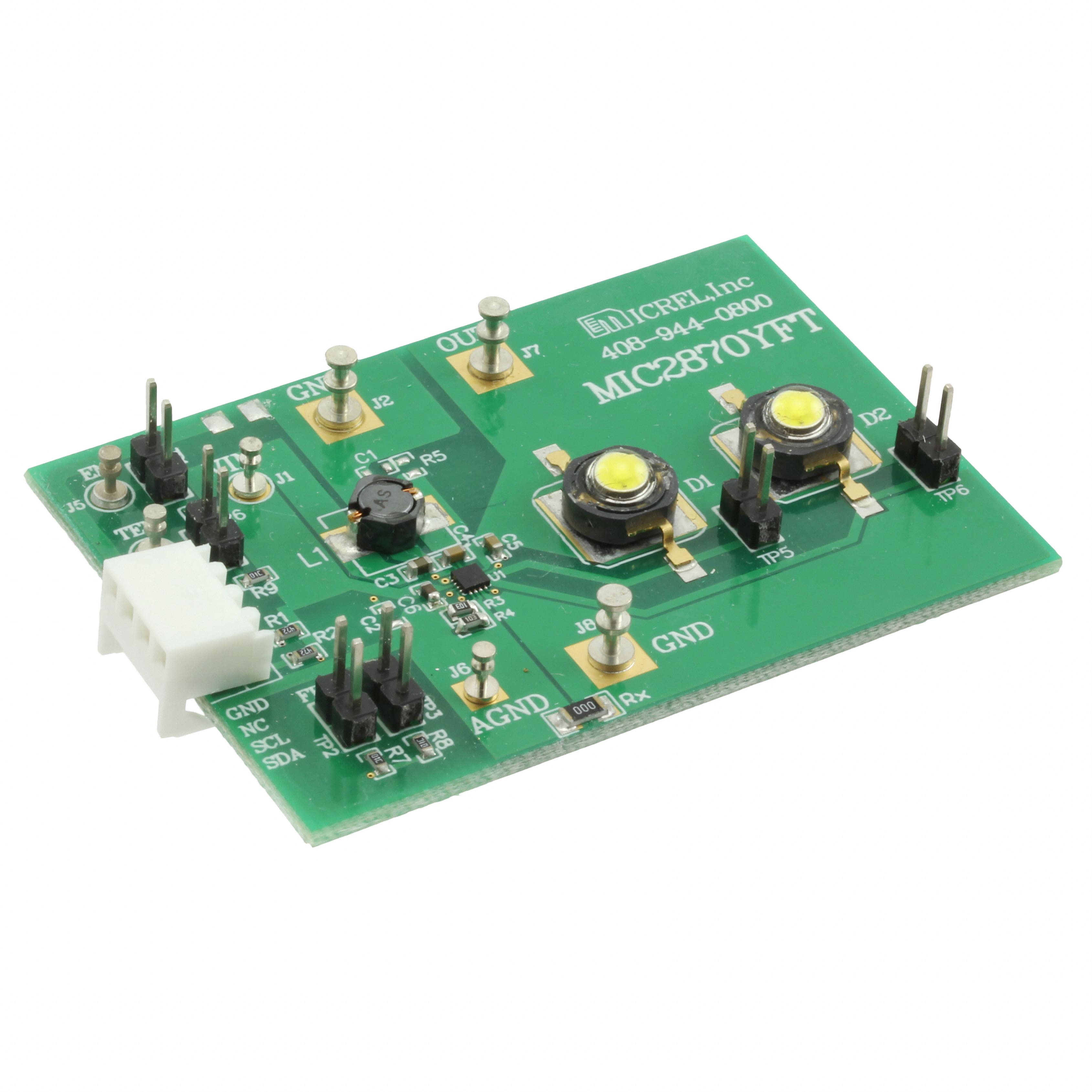 MIC2870YFT-EV Microchip Technology                                                                    EVAL BOARD 1.5A 2CH LED DRIVER