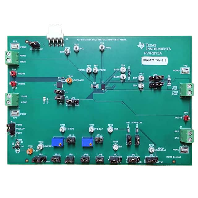 BQ25871EVM-813 Texas Instruments                                                                    COMPLETE CHARGER EVALUATION MODU