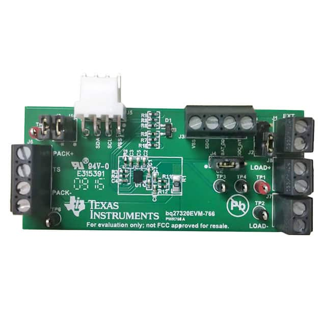 BQ27320EVM-766 Texas Instruments                                                                    SYSTEM-SIDE FUEL GAUGE WITH INTE