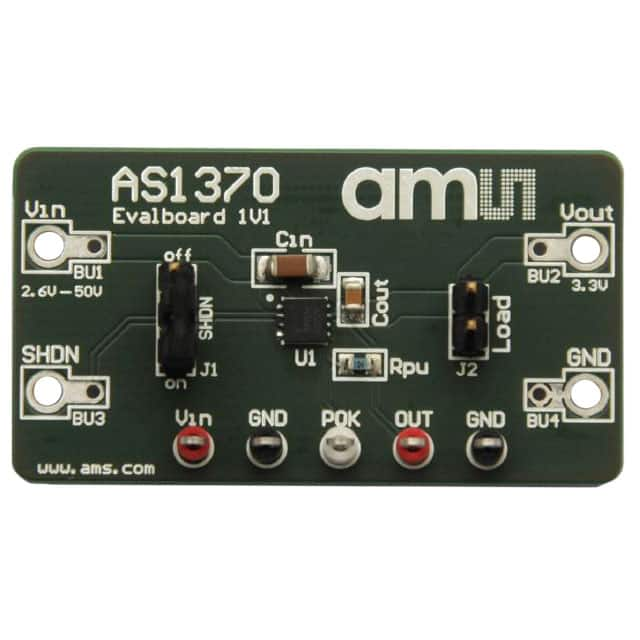 AS1370-TD-33_EK_ST ams                                                                    AS1370 3.3V EVALUATION KIT