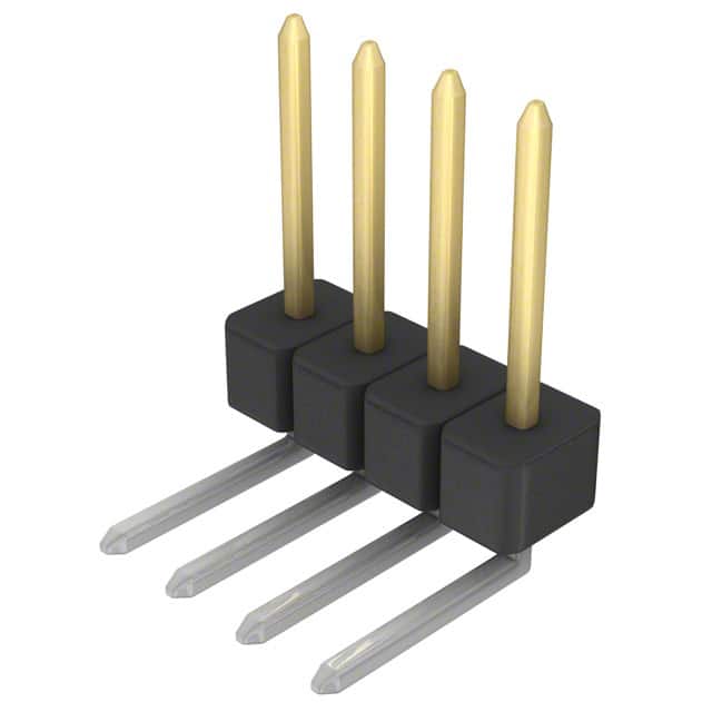 PBC04SGBN Sullins Connector Solutions                                                                    CONN HEADER .100 SINGL R/A 4POS