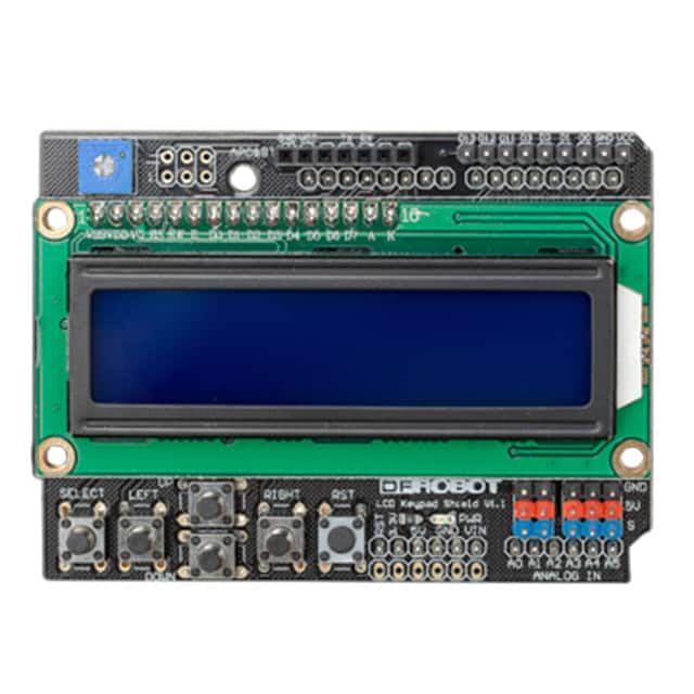 DFR0009 DFRobot                                                                    1602 LCD KEYPAD SHIELD FOR ARDUI