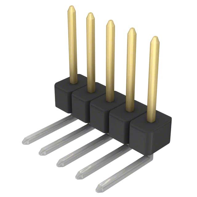 PBC05SGBN Sullins Connector Solutions                                                                    CONN HEADER .100 SINGL R/A 5POS
