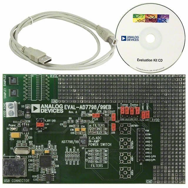 EVAL-AD7799EBZ Analog Devices Inc.                                                                    BOARD EVALUATION FOR AD7799