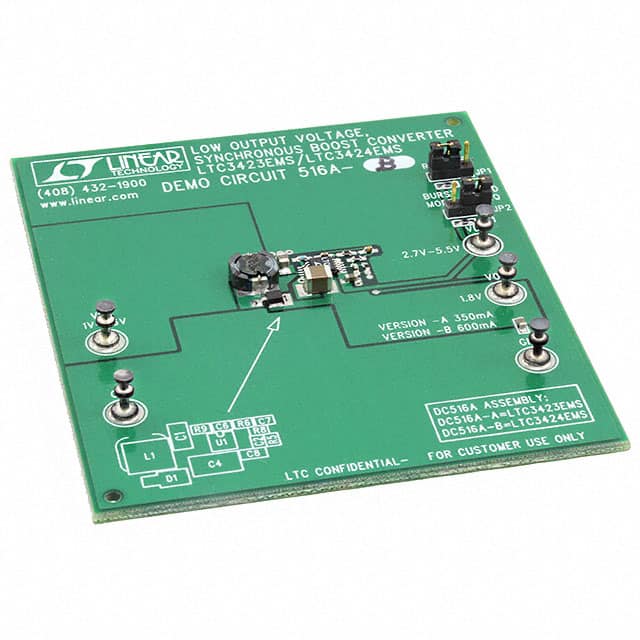 DC516A-B Linear Technology/Analog Devices                                                                    BOARD EVAL FOR LTC3424EMS