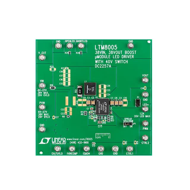 DC2257A Linear Technology/Analog Devices                                                                    LTM8005 DEMO BOARD 6V = VIN = 27