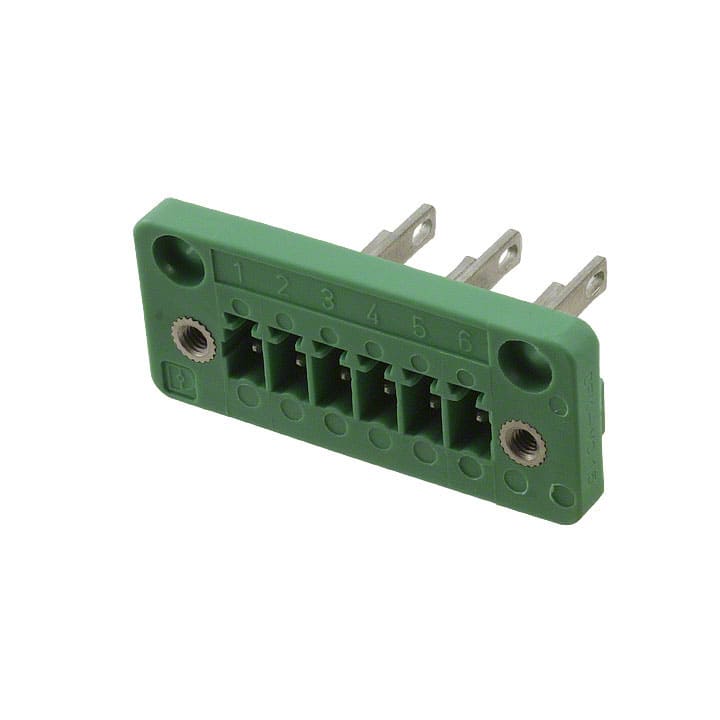 1829387 Phoenix Contact                                                                    TERM BLK HEADER 6POS GREEN