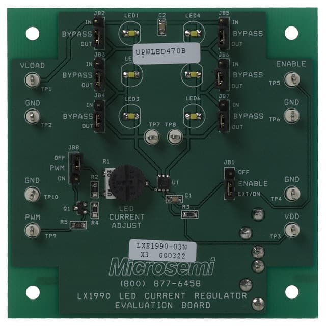 LX1990-03EVAL Microsemi Corporation                                                                    BOARD EVAL LED DRIVER 2CHANNEL