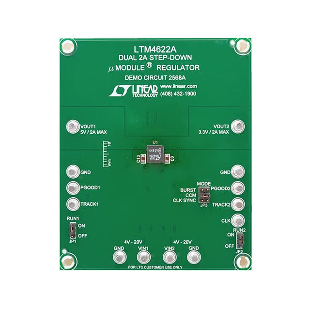 DC2568A Linear Technology/Analog Devices                                                                    DEMO BOARD FOR LTM4622A